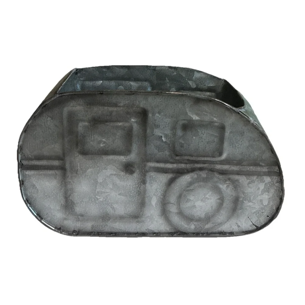 Galvanized Metal Camper‎ Trailer Planter Utensil Holder Farmhouse Rustic Decor